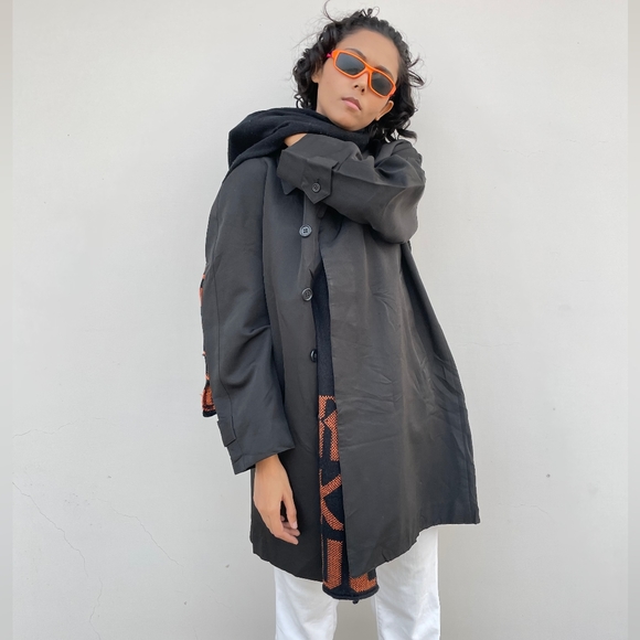 Men's Cotton Car Coat Black - Picture 13 of 13